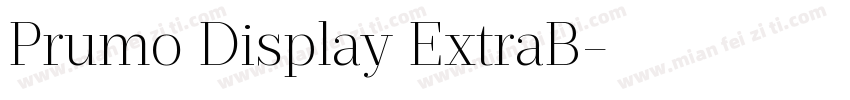 Prumo Display ExtraB字体转换